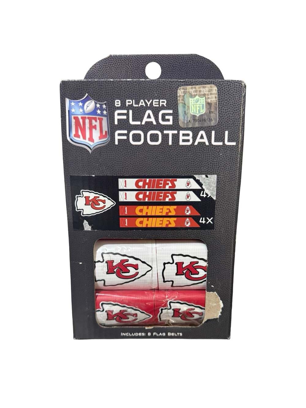 Franklin Sports NFL Kansas City Chiefs 8-Player Flag Football Set NIB
